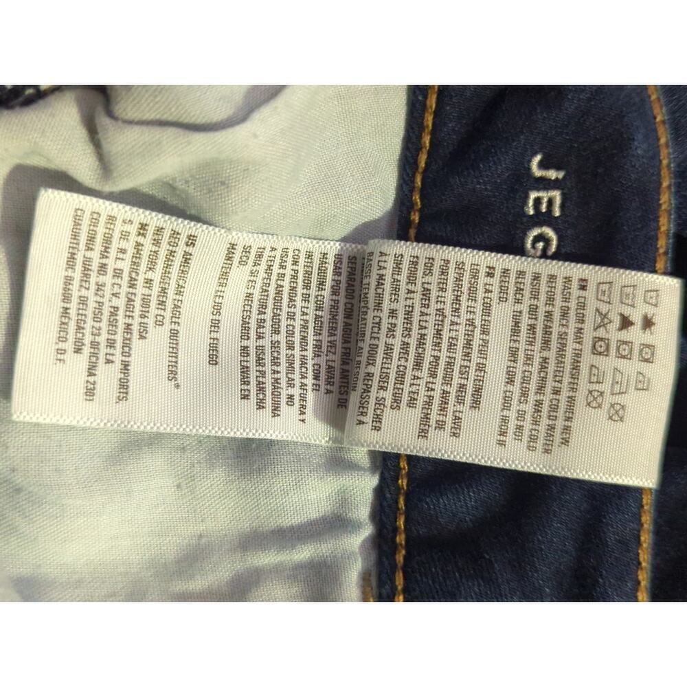 American Eagle Jeans Woman's 2 Jeggings Blue Skinny Stretch Basic Coastal - Picture 12 of 15